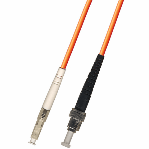 1M Multimode Simplex Fiber Optic Cable (50/125) - LC to ST