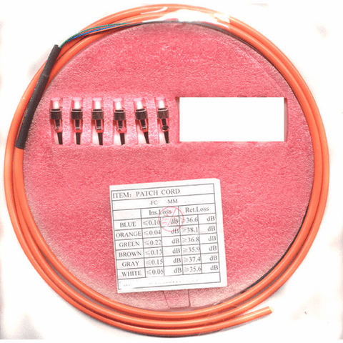 2M FC/PC x6 to PIGTAIL 0.9mm Multimode 6 Strand Fiber Optic Pigtail Multimode (50/125) DL