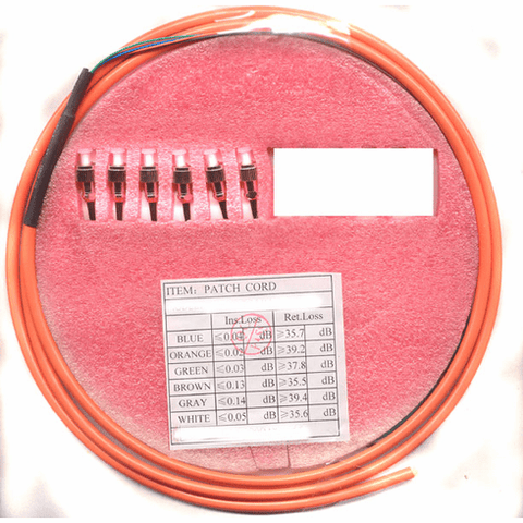 2M FC/PC x6 to PIGTAIL 0.9mm Multimode 6 Strand Fiber Optic Pigtail Multimode (62.5/125) DL