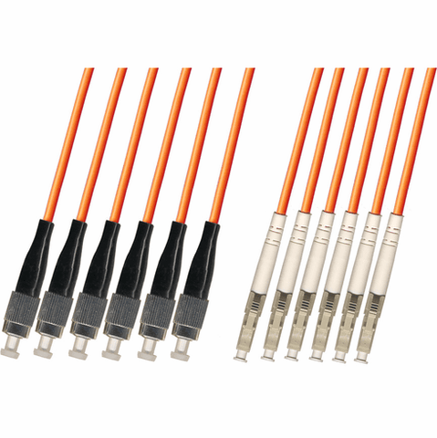 FC/LC 6 Strand Fiber Optic Cable (50/125) Multimode 100M