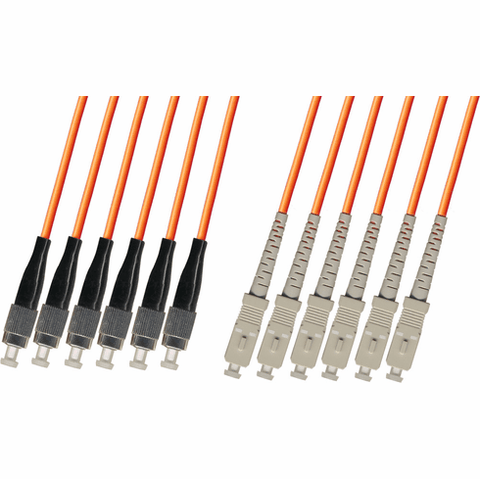 FC/SC 6 Strand Fiber Optic Cable (50/125) Multimode 100M